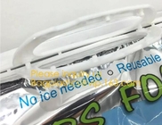 Luar persegi aluminium foil makanan termal freezer pendingin tas isolasi makan siang, tas pendingin foil tas termal untuk buah choc